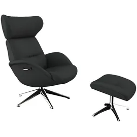 flexlux Relaxsessel FLEXLUX Polyester 90 x 107 x 89 cm grau mit Kopfteil