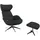 flexlux Relaxsessel FLEXLUX Polyester 90 x 107 x 89 cm grau mit Kopfteil