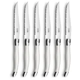Pradel Essentiel RUSTIC Steakmesser-Set 6-tlg. cremefarbend