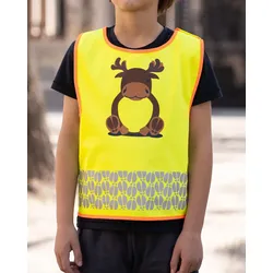 Korntex Kinder Warnweste Funtastic Wildlife - signal yellow - XXS (3-4 Jahre)