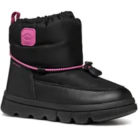 GEOX J WILLABOOM Girl B A Snow Boot, Black/Fuchsia, 33 EU