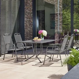 Siena Garden Elda Stapelsessel 57 x 94 x 75 cm matt/anthrazit