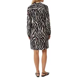 Comma, Hemdblusenkleid Animal-Print Schwarz/Mehrfarbig 38