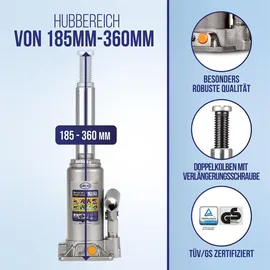 Alca Wagenheber Stahl 185-355 mm grau