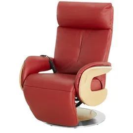 HIMOLLA Ledersessel 7818 ¦ rot ¦ Maße (cm): B: 75 H: 112 T: 87