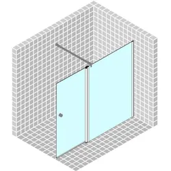 Breuer Entra Walk In Seitenwand mit beweglichem Seitenteil in einer Flucht 140 cm, Anschlag rechts 2026.005.001.041, Duschkabinen, alu chromeffekt