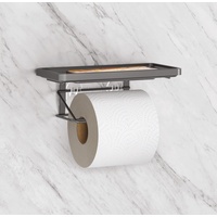 Metaltex Origin Lava Toilettenpapierabroller mit Ablage U-Fix