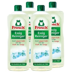 FROSCH 4x Frosch Essig Reiniger 1 Liter – Stark gegen Kalk Allzweckreiniger