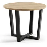 Feldmann-Wohnen Esstisch Ivan (Ivan, 1-St., Esstisch), 90 / 140cm ausziehbar Pietra Grigia schwarz / weiß schwarz