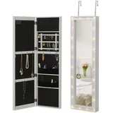 Homcom LED Weiß Kunststoff, 36.6x120x8 cm Ordnen & Aufbewahren, Schmuckaufbewahrung