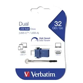Verbatim Store 'n' Go Dual 32 GB schwarz/blau USB 3.0