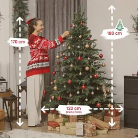 Homcom Weihnachtsbaum künstlich Grün 180 cm