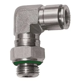 Riegler L-Steckverschraubung, drehbar, G 1/4 a., Schlauch- Ø12, ES 1.4404