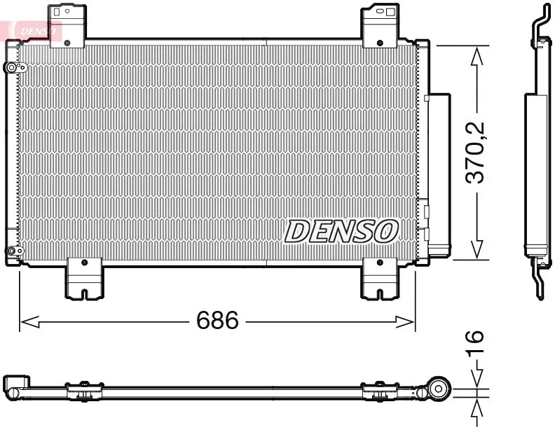 DENSO Kondensator, Klimaanlage  für HONDA 80100TL0G01 DCN40033