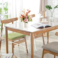 Wapasezyar Tischdecke Transparent, Durchsichtige Tischdecke, PVC Tischfolie Durchsichtig 0.13 mm Stark Wasserdicht Abwaschbar Tischschutzfolie, Tisch Schutzfolie (Transparent, 100x160cm)