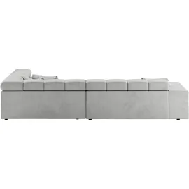 Home Affaire Eckcouch Mikrofaser 3-Sitzer Silber