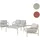 Mendler HWC-O11 Loungesessel hellgrün/beige