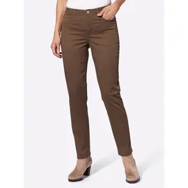Classic Basics Sieh an! Jeans in braun-schoko-bedruckt | Gr.: 44