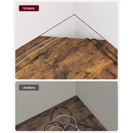 VASAGLE Eckschreibtisch, L-förmiger Computertisch, Bürotisch, Arbeitszimmer, Homeoffice, Gaming,