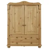 Wäscheschrank HOME AFFAIRE "Adele, Mehrzweckschrank" Schränke Gr. B/H/T: 100cm x 135cm x 40cm, beige (natur) aus massiver Kiefer, 2-oder 3-türig