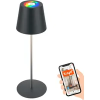 Briloner - LED Tischlampe Smart kabellos mit Appsteuerung, dimmbar,