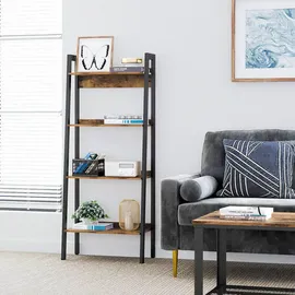 Songmics Bücherregal 56 x 34 x 137,5 cm Braun, Schwarz