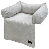 Designed by Lotte Couchkissen Ribbed - Hundekissen - hellgrau - 50x45