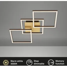 Briloner Frame, gold, dimmbar, 3-flammig