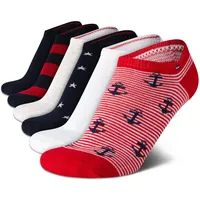 Tommy Hilfiger Damen-Socken ohne Show, weiche Baumwollmischung, niedrig geschnitten, für Sneaker, Loafer, flache Schuhe (Größe: 37-46), Rot, sortiert, 36.5-43 EU - 36.5-43 EU