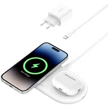 Belkin BoostCharge Pro kabellose magnetische 2-in-1-Ladestation mit Qi2 (15 W)