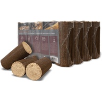 Pollmeier Holzbriketts Premium Buchenholz Hartholz Kamin Ofen Brenn Holz Heiz Grill Smoker Brikett 6kg x 5 Gebinde 30kg / 1 Karton Paligo