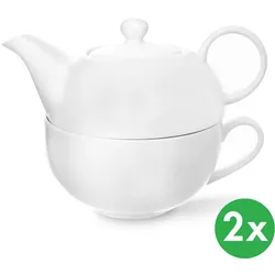 MONA Teeservice, 2 Stück, Porzellan, 2 Stück