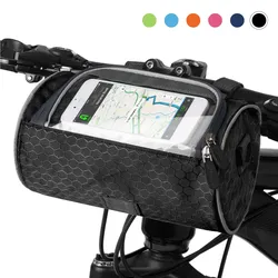 Wasserdichte Fahrrad-Lenkertasche, Fahrrad-Fronttasche, Touchscreen-Handyhalter, Tasche, Umhängetasche, MTB