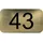 N/H Hausnummerntafel 43 Gold Metallic