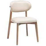 JVmoebel Esszimmerstuhl Holz beige/braun