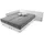 luma-home Federkern Ecksofa Doppelbett Dauerschläfer Bettkasten, Couch in Hell-Grau / Couches, Wohnlandschaften, Ecksofas