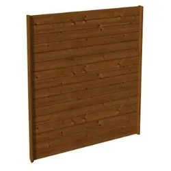 Skan Holz Seitenwand für Carports - Profilschalung-ohne Tür-nussbaum