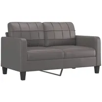 vidaXL 2-Sitzer-Sofa Grau 140 cm Kunstleder