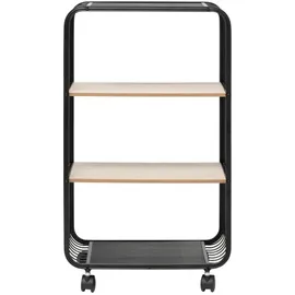 5five simply smart Rollregal 3-stufig 43,3 x 28 x 74 cm Schwarz