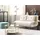 Beliani Schlafsofa Stoff 2-Sitzer Beige