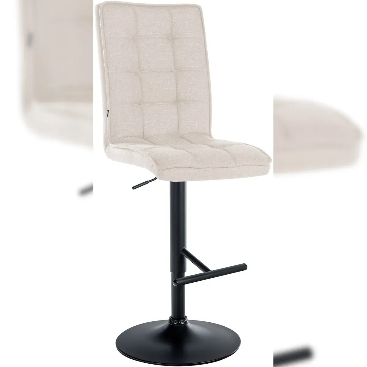 CLP Barhocker Peking Stoff creme/schwarz