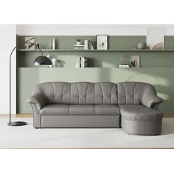 Ecksofa DOMO COLLECTION "Pegnitz L-Form", grau, B:238cm H:82cm T:141cm, 100% Polyester, Sofas, wahlweise mit Bettfunktion