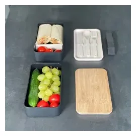 Intirilife Lunch Box Bento Box in Schwarz | Gr.: onesize