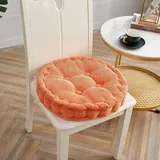 2er Set Stuhlkissen, Sitzkissen 40 * 40cm für Indoor und Outdoor, Bodenkissen, aus 100% Baumwolle Polsterung Steppkissen/Bodenkissen, Festes Bodenkissen,Yogakissen, Haustierbett, Orange