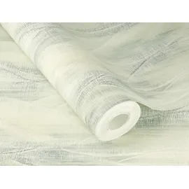 Rasch Textil Vliestapete Wellen 53 cm x 1005 cm 10 m Grün/Cremeweiss 486230