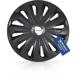 Michelin Radkappen MX-FB 13 Zoll Universal Radzierblenden 4er Set Fürs Auto ABS Kunststoff, Schwarz