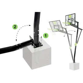EXIT TOYS Galaxy Basketballkorb grün/schwarz 117 x 365 cm