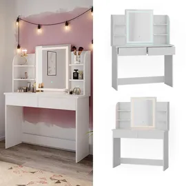 Vicco Schminktisch Charlotte Weiß LED-Spiegel