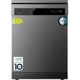 Cecotec Geschirrspüler 60cm freistehend Bolero Aguazero 6500 Dark C, 15 Bestecke, 3 Besteckschublade, 6 Progr, Dual Zone Wash, Dry+, Auto Open, Halbe Beladung, Programmstart verzögert, Motor Inverter