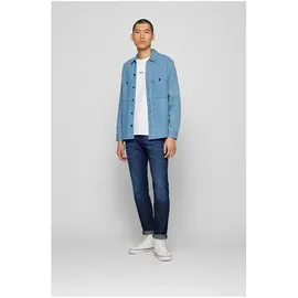 Boss T-Shirt mit Label-Print, Weiss, M